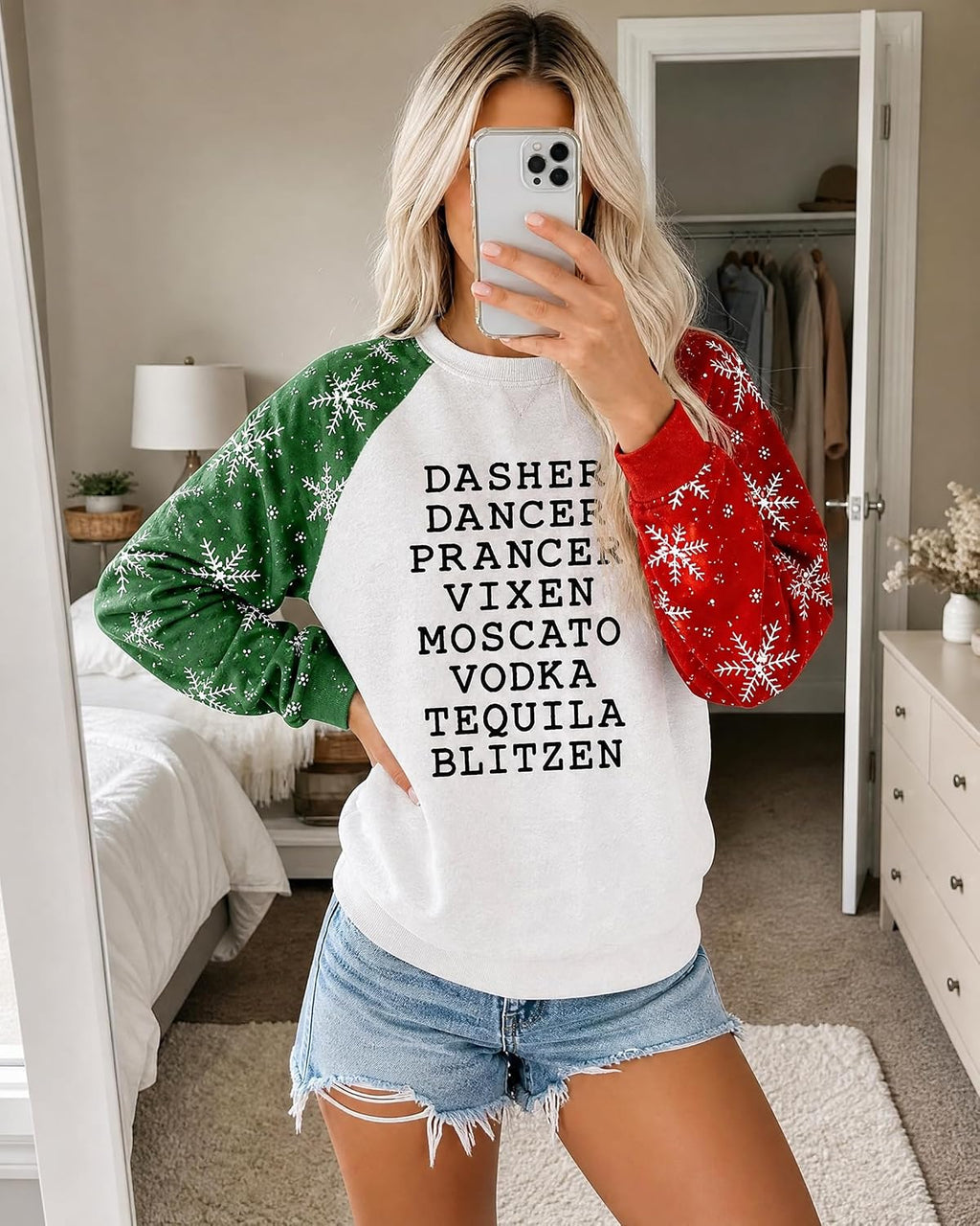 Reindeer Cocktail Christmas Sweatshirt